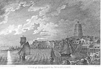 View of Margate by Moonlight [1790] Hoopers Mill in background